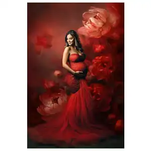 Texturas de bellas artes florales rojas miniatura 5