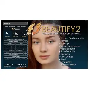 Panel de Retoque Avanzado Beautify Photo para Photoshop miniatura 2