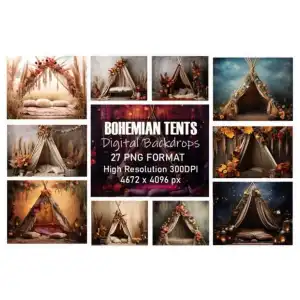 27 Fondos Bohemios con carpas miniatura 1
