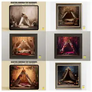 27 Fondos Bohemios con carpas miniatura 2